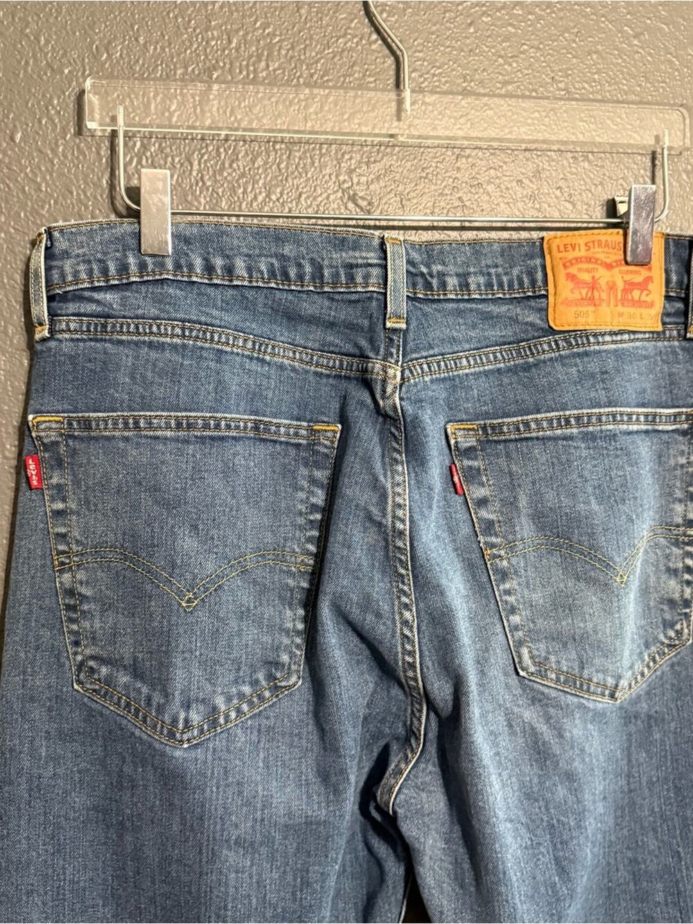Levi's RARE Double Tab Pocket's 505 Jeans Size 36x34